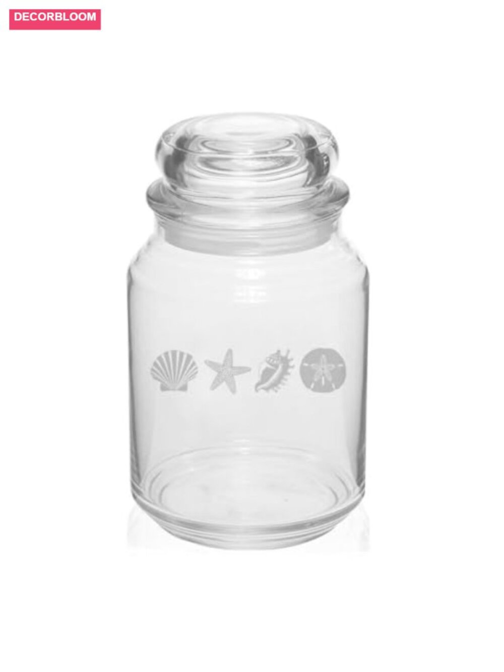 Glass Candy Jar Airtight Lid 26 oz Decorative Storage Container